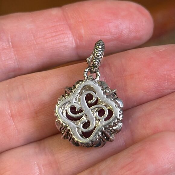 BARBARA BIXBY RHODOLITE GARNET LOTUS FLOWER PENDANT JAN B-DAY NWOT EXC 18K & SS - Picture 5 of 12